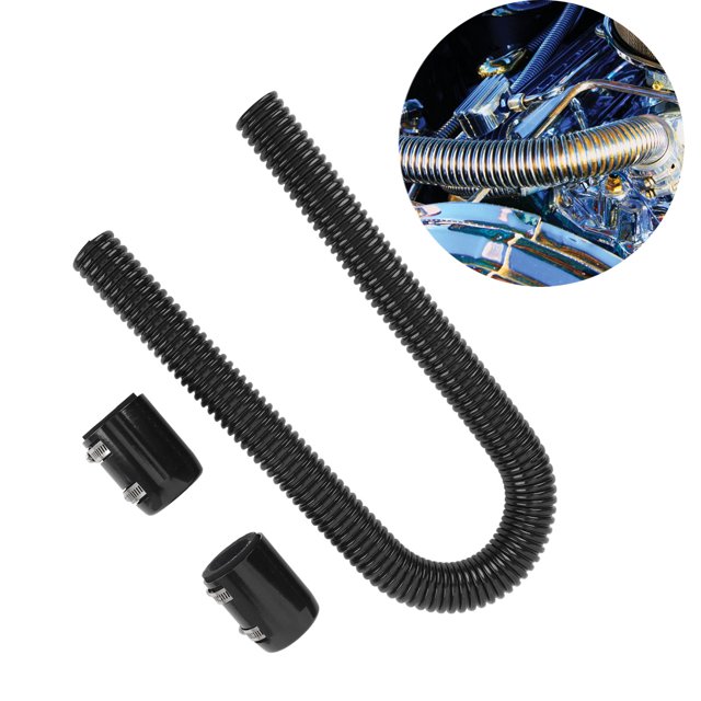 Acier Inoxydable, Kit de Tuyau de Radiateur Flexible de 36 Pouces avec Pinces à Billettes, Installation Facile, Adapté pour Voitures, Camions et SUV, Tuyau Réglable de 36 Pouces de Longueur, Diamètre 15/8 Po