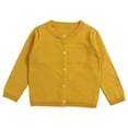 thumbnail image 1 of LSLJS Toddler Baby Boys Girls Cardigan Baby Button-Down Basic Crew Neck Solid Color Cardigan Children's Sweater, Girls Cardigans( Khaki, 18-24 Months ), 1 of 2