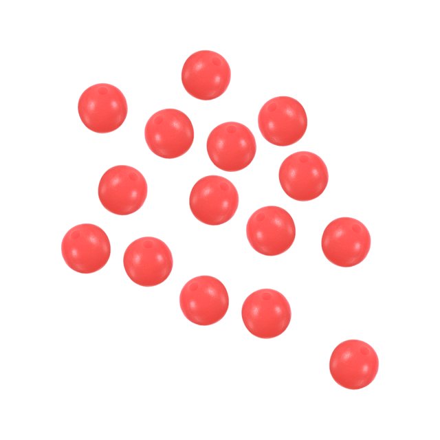 Unique Bargains 7mm Rond en Plastique Lumineux Lueur Pêche Perles Tacle Outil Rouge 200 Pièces