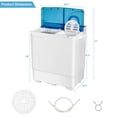 thumbnail image 2 of Costway 26lbs Portable Semi-automatic Washing Machine W/Built-in Drain Pump Blue, 2 of 10