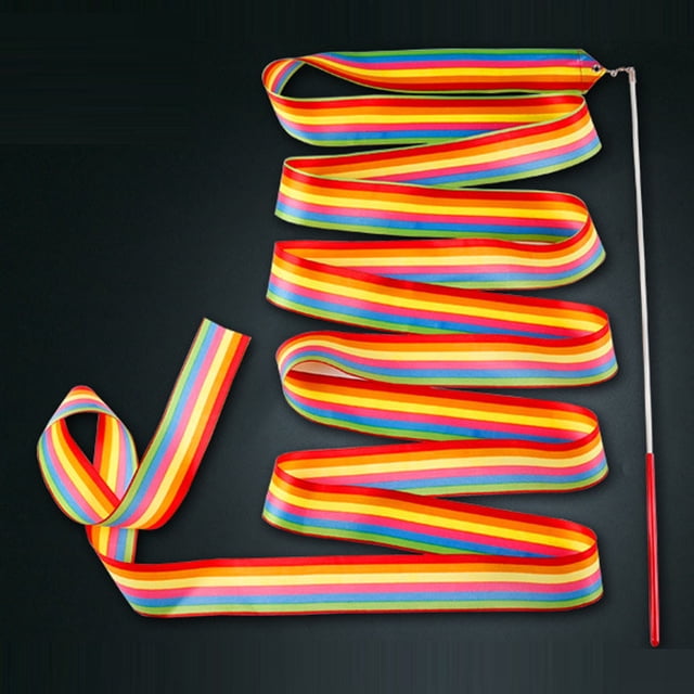 Vacemry Children'sRhythmic Gymnastics Ribbon, Dance Stick Props for Gymnastics Training,KidsSports Coordination Exercise, Leisure Entertainment, Home Practice, Birthday Party Performance Decor