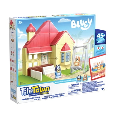 Tile Town Bluey Heeler Home Magnetic Tiles Playset