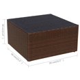 thumbnail image 4 of vidaXL Chaise de Jardin avec Tabouret en Rotin Synthétique Brun, 4 of 5