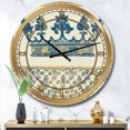 thumbnail image 2 of Designart 'Fleur de Lis Or Couronne Glam Horloge Murale, 2 of 4