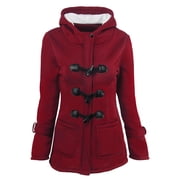 UPPADA 50% off Clearance Womens Winter Warm Sherpa Lined Coats Button Down Long Pea Coats with Pockets Fall Outerwear Plus Size Hooded Parka Faux Suede Soft Fuzzy Jackets Overcoat