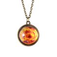 thumbnail image 1 of Collier Pendentif Rond Double Système Solaire Dôme en Verre Dôme Espace Collier Lumineux, 1 of 9