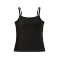 thumbnail image 3 of KyCheLot Débardeurs Unis pour Filles Sans Manches à Encolure Dégagée à Bretelles Spaghetti Débardeurs Camisole d'Été Décontractée, 3 of 9