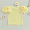 thumbnail image 4 of Fille Enfant en Bas Âge Couleur Unie Manches Courtes Plage Vacances Robe Vêtements, 4 of 9