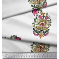 thumbnail image 3 of Soimoi Rayon Fabric Leaves & Floral Block Print Fabric by The Yard 42 Inch Wide, 3 of 3