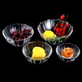 thumbnail image 4 of Transparent Lotus Shape Fruit Salad Bowl Plastic Dessert Bowls Vegetable Seasoning Container for Restaurant Home, 4 of 8