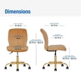 thumbnail image 4 of Mainstays – Fauteuil de bureau en velours duveteux, 4 of 9