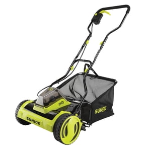 SunJoe 24V iON+ 15" Tondeuse à bobines sans fil, sac arrière avec batterie et chargeur 4.0-Ah