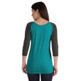 thumbnail image 3 of Inkmeso Womens Color Block Raglan Quarter Sleeve TShirt Baseball Tee Casual Sports Jersey Top, 3 of 8