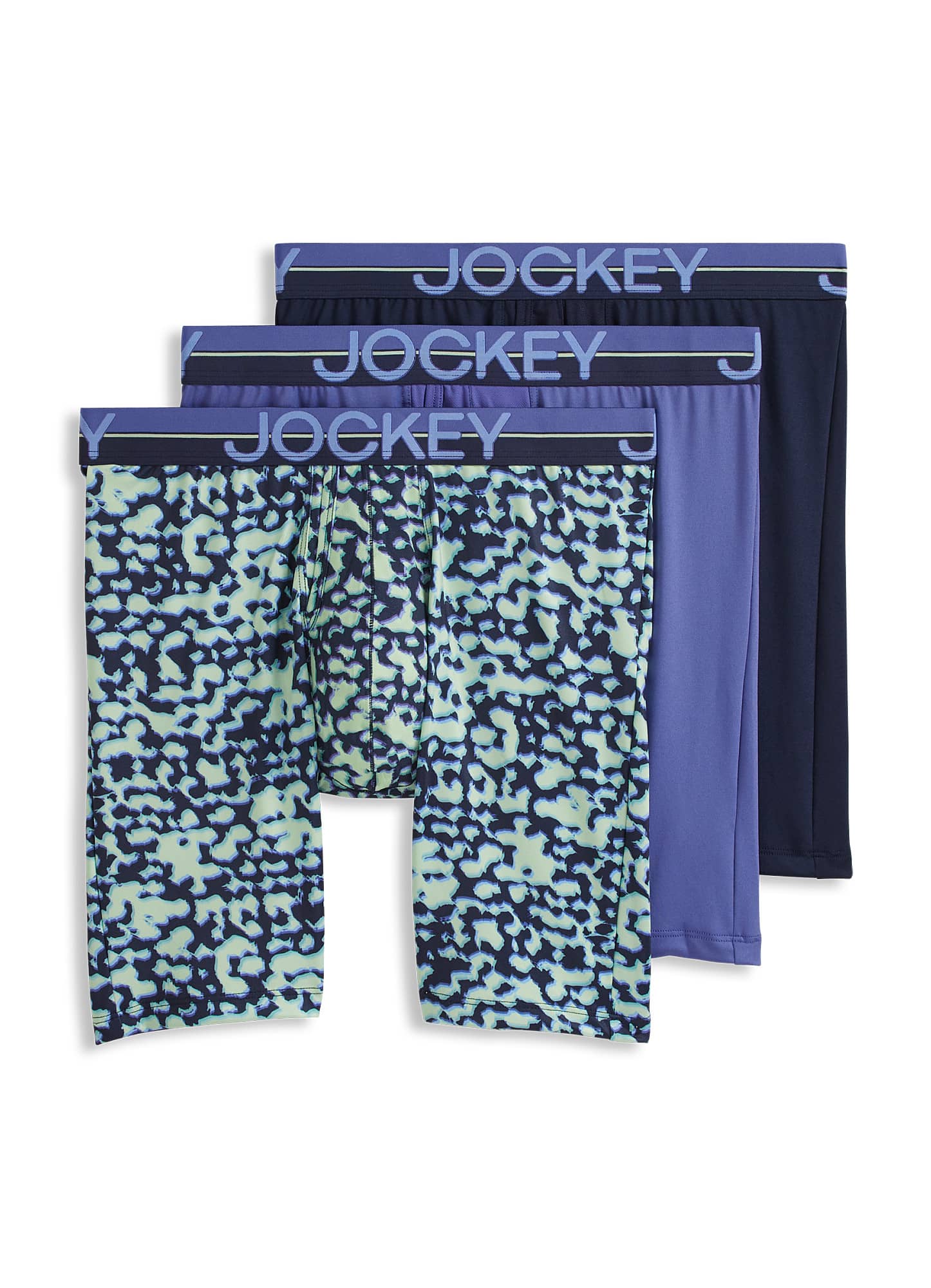 Jockey Infinite Cool Microfiber Stretch 8" Long Leg Boxer Brief - 3 Pack