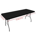 thumbnail image 3 of Cloth Elastic Fitted Tablecloths For 6 Foot Rectangle Tables Stretch Washable Patio Table Cover For Outdoor Camping Banquet And Parties (30 Elastic Rectangle Tablecloth Reusable Table Chalk Tablecloth, 3 of 7
