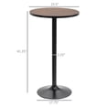 thumbnail image 3 of HOMCOM Table de Pub Debout Rustique Industriel en Orme de 41 Po H avec Dessus de Bar, 3 of 10