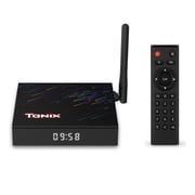 Allwinner H618 Android 12.0 Smart TV Box with 2.4G/5G WiFi & Bluetooth 5.0, 4K UHD AV1 Decoding, 2GB+16GB Storage, 100M Ethernet, LED Time Display, US Plug (100-240V) - TANIX TX68 Media Player