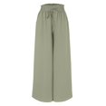 thumbnail image 3 of GZWYHT Wide Leg Pants,Palazzo Pants,Women's Wide Leg Pants Flowy Ruffle Solid Color Drawstring Waist Pants,Flowy Pants,High Waisted Pants,Sweatpants Women,Army Green,S, 3 of 4