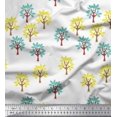 thumbnail image 1 of Soimoi Tissu Modal Satin Imprimé Arbre au Mètre 42 Pouces de Large, 1 of 3