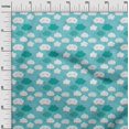 thumbnail image 3 of oneOone Silk Tabby Turquoise Blue Fabric Kawai Craft Projects Decor Fabric Printed By The Yard 42 Inch Wide-LZ, 3 of 5