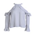 thumbnail image 3 of Hauts à Manches Longues Slim Fit Licol Froid pour Femmes, 3 of 3