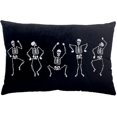 thumbnail image 1 of hometrends Halloween Dancing Skeletons Decorative Pillow, 1 of 1