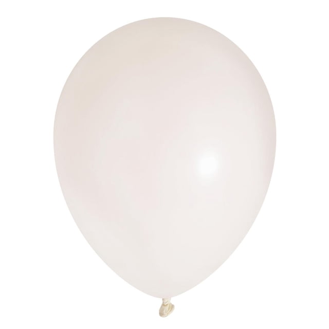 Ballons en Latex Blancs de 12 Pouces par Way To Celebrate Montrant un Seul Ballon en Latex Blanc Gonflé avec une texture Lisse et une Extrémité Nouée, Convenant au Remplissage d'Hélium Ou d'Air dans les Fournitures de Fête et les Célébrations, Souvent Utilisé pour Rehausser les Événements Festifs.