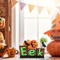 thumbnail image 2 of Mistaha Halloween Table Pumpkin Skull Wooden Decoration Halloween Party Table Centerpieces Table Topper, 2 of 8