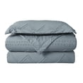 thumbnail image 5 of Swift Home Diamond Textured Soft Touch Duvet Cover Set, All Season Bedding with Zipper Closure, Includes Pillow Shams, King, Blue, 5 of 5