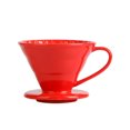 thumbnail image 1 of Zootealy Pour Over Coffee Dripper - Ceramic Slow Brewing Accessories for Home, Cafe, Restaurants - Easy Manual Brew Maker Gift - Strong Flavor Brewer - V01 Paper Cone Filters - Red, 1 Cup, 1 of 6