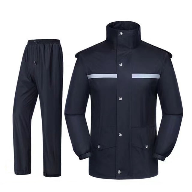 Sentmoon 2 Pieces Set Rain Suits for Men Waterproof and Rain Pants with Hood Long Sleeve Rain Gear for Men Waterproof Packable Reflective Rain Jacket Women Waterproof for Outdoor XXL