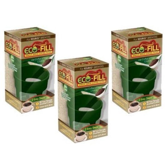Eco-Fill Filtre Réutilisable pour Café à Portion Individuelle Breville Keurig - Lot de 3