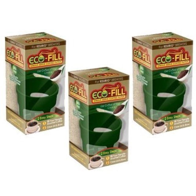 Eco-Fill Filtre Réutilisable pour Café à Portion Individuelle Breville Keurig - Lot de 3