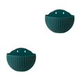 thumbnail image 4 of Youkk Easy To Install Double-layer Plastic Flowerpot For Walls Drainage Flower Pot Blackish Green 2Set, 4 of 6