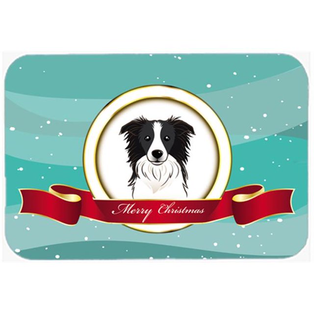 Carolines Treasures BB1551LCB Border Collie Joyeux Noël Verre Planche à Découper-Grande