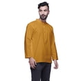 thumbnail image 4 of Atasi Kurta Court Uni à Manches Longues pour Hommes, Tenue Décontractée d'Été, 4 of 6