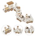 thumbnail image 4 of Shisuyan Wooden Train Toy Cartoon Train Model Christmas Home Decoration Festival Desktop Craft, 4 of 8