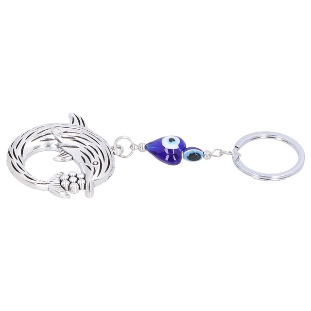FAGINEY Blue Eye Keychain,Eye Keyring,Lucky Eye Keychain Blue Lucky Dolphin Pendant Keyring Personalized Holiday Gift Craft