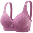thumbnail image 2 of AherBiu Womens Plus Size Bras Large Bust Full Coverage Wireless High Supportive Bralette Solid Color Push up Bras, 2 of 7