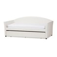 thumbnail image 2 of Pemberly Row Faux Leather Twin Daybed with Trundle, Kids, White, 2 of 4