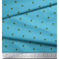 thumbnail image 2 of Soimoi Blue Poly Georgette Fabric Polka Dots Printed Fabric 1 Yard 52 Inch Wide, 2 of 3