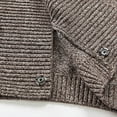 thumbnail image 4 of Grrvtrz Men's Double Breasted Cable Knit Sweater Button Down Shawl Collar Cardigans Chunky Comfortable Knit Cardigan, 4 of 8