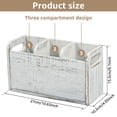 thumbnail image 3 of Birdeem Wooden Utensil Organizer for Kitchen Countertop,3 Compartment Cooking Tool Holder,Countertop Storage Rack for Spatulas & Spoons,White Wooden Kitchen Counter Organizer with Removable Divider, 3 of 7