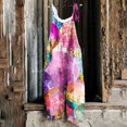 thumbnail image 2 of Pisexur Combinaisons Décontractées Summer pour Femmes Dressy Hawaii Print Manches Spaghetti Sangle Réglable Short en Vrac avec Poches, 2 of 5