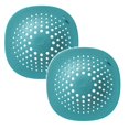 thumbnail image 1 of Oleegame 2PC Sink Drain Filter Cover Hair Snap Durable Silicone 2022 Shower Hair Plug With Suction Cup Drain Cover Easy To Install And Clean Set For Bathroom Tub And Kitchen Green, 1 of 6