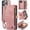 Pink, variant on Wallet Case for iPhone 16 Pro Max, Zipper Purse Folio Leather Wallet with Card Holder Wrist Strap Detachable Magnetic Shockproof Protective Back Case for iPhone 16 Pro Max 6.9 inch