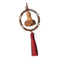 thumbnail image 2 of DYNWAVECA Buddha Statue Car Rearview Mirror Charm Pendant with Tassel Feng Shui Decor Red, 2 of 9