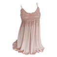 thumbnail image 3 of MesaSe Women Lace Crochet Stitching Crew Neck Sleeveless Mini Dress, 3 of 3