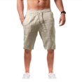 thumbnail image 2 of Shorts d'Été Décontractés et à la Mode en Coton et Lin pour Hommes, 2 of 3