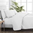 thumbnail image 4 of Bare Home Ensemble de Courtepointe - 3 Pcs - Couvre-Lit Matelassé à Losanges - Très Grand, Blanc, 4 of 4